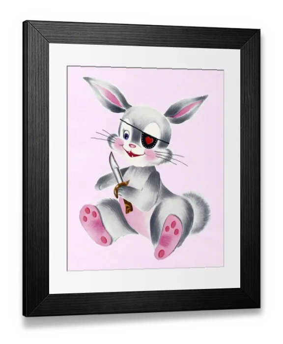 Framed Print : Pirate Rabbit Framed Print : Pirate Rabbit
