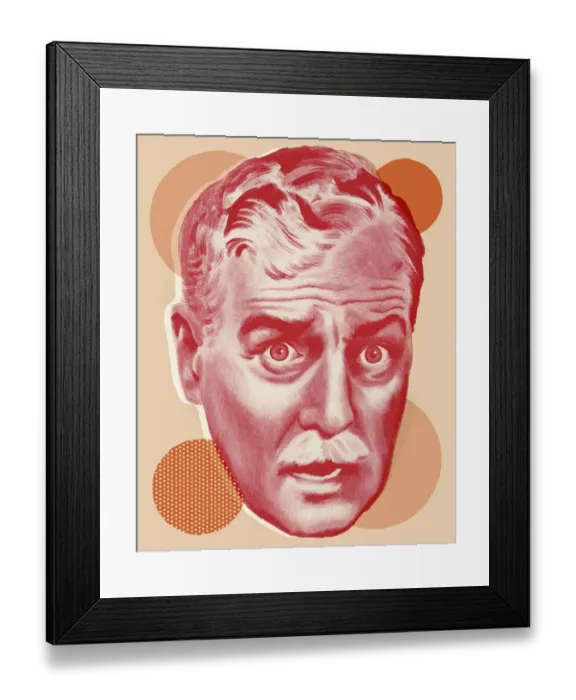 Framed Print : Shocked Man Framed Print : Shocked Man