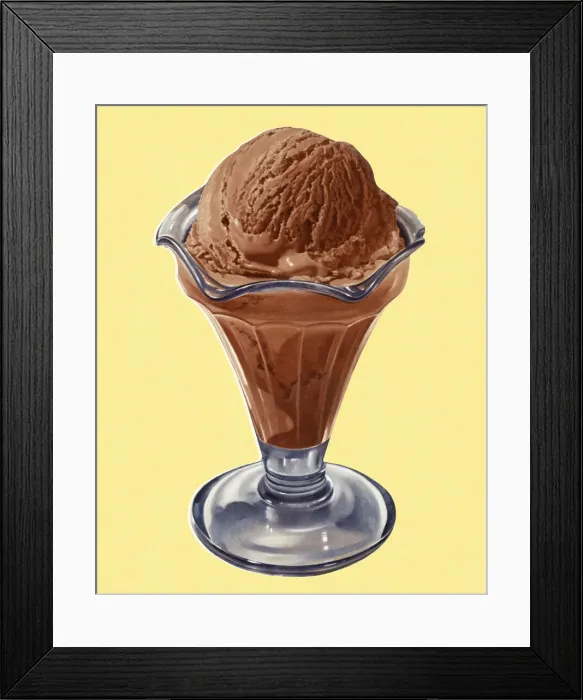 Framed Print : Chocolate Ice Cream Framed Print : Chocolate Ice Cream