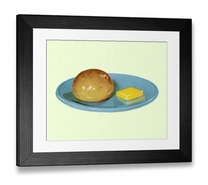Framed Print : Dinner Roll and Butter Framed Print : Dinner Roll and Butter