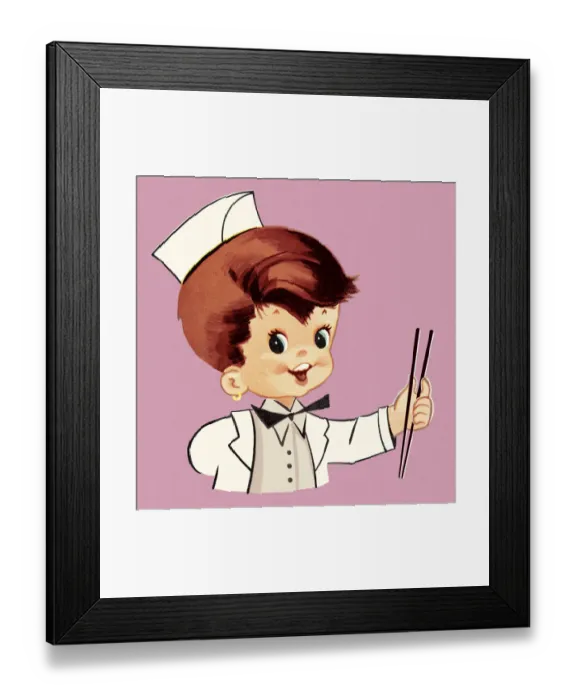Framed Print : Boy Holding Chopsticks Framed Print : Boy Holding Chopsticks