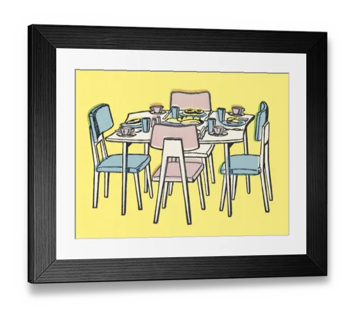 Framed Print : Dinner Table