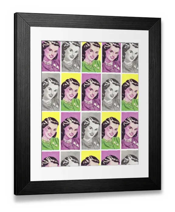 Framed Print : Pattern of Womans Face Framed Print : Pattern of Womans Face