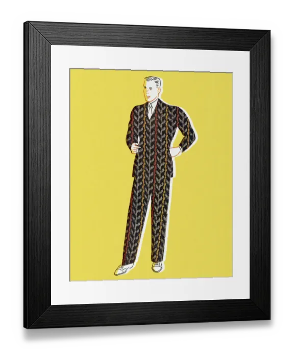 Framed Print : Man Wearing Fashion Suit Framed Print : Man Wearing Fashion Suit