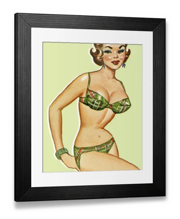 Framed Print : Woman Wearing a Bikini Framed Print : Woman Wearing a Bikini