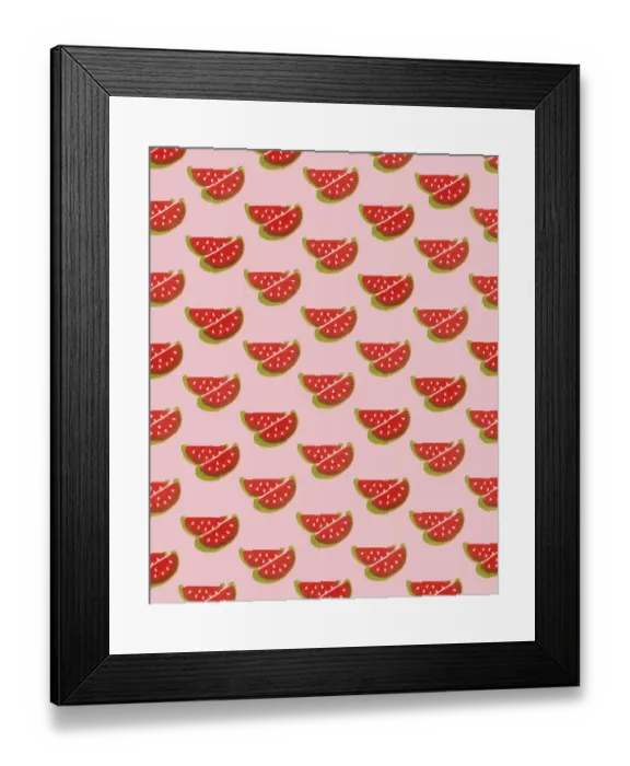 Framed Print : Watermelon Pattern