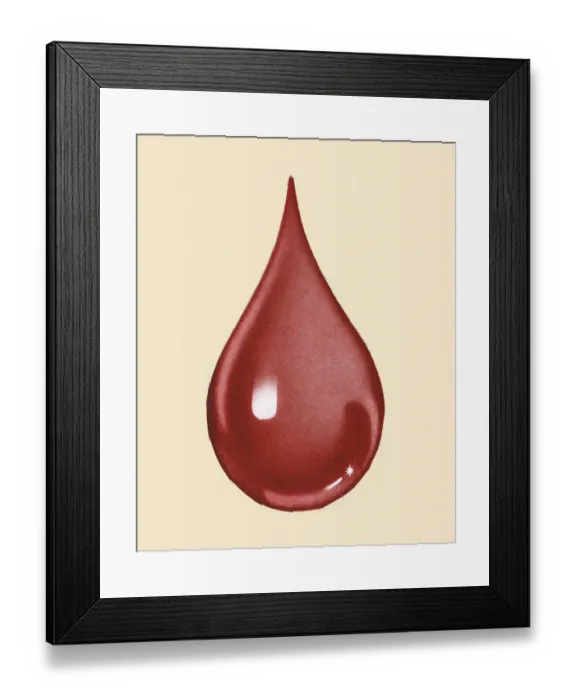 Framed Print : Red Drop