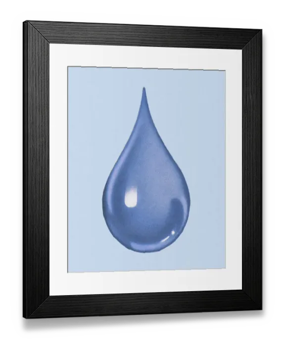 Framed Print : Blue Drop Framed Print : Blue Drop