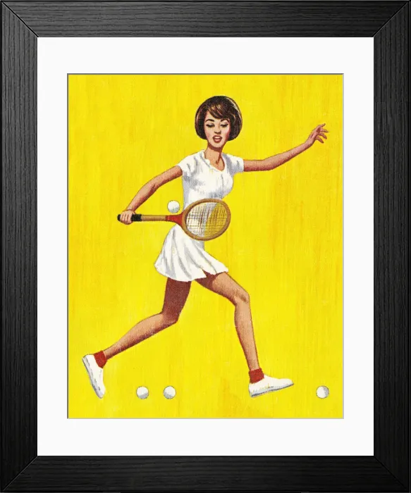 Framed Print : Woman Playing Tennis