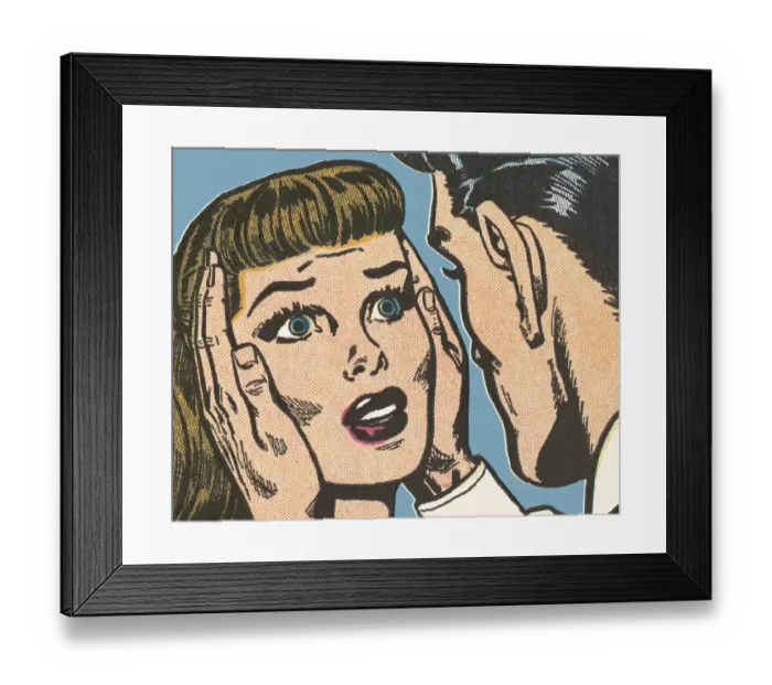 Framed Print : Man Holding Womans Head Framed Print : Man Holding Womans Head