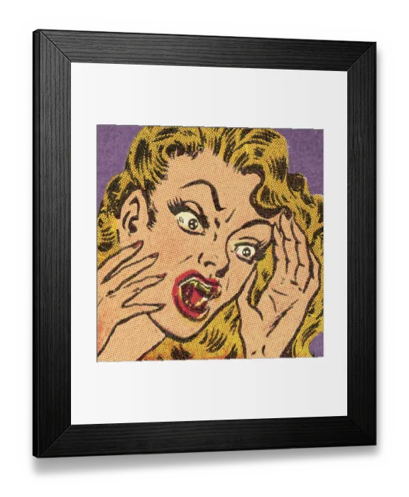 Framed Print : Screaming Woman Framed Print : Screaming Woman