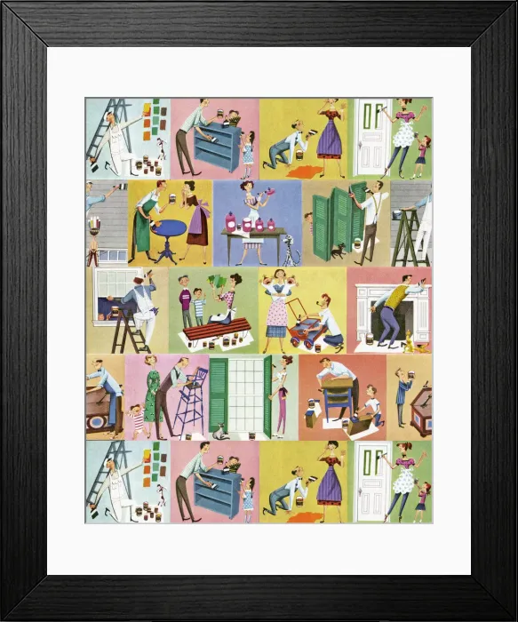 Framed Print : Family Painting Projects