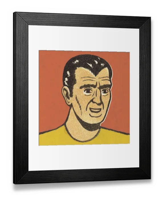 Framed Print : Mans Face Framed Print : Mans Face