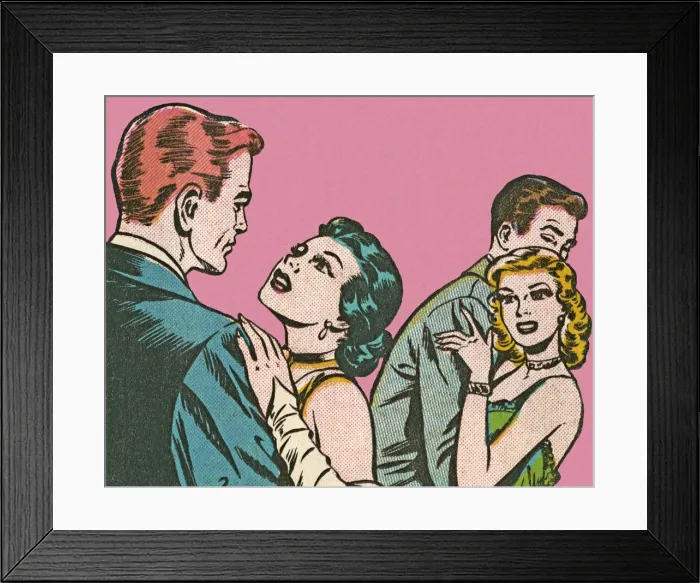 Framed Print : Two Couples