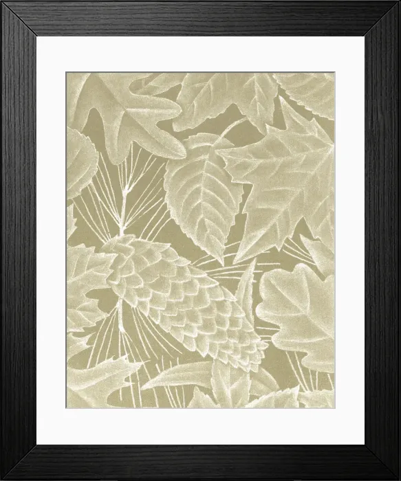 Framed Print : Leaves and Pinecone Framed Print : Leaves and Pinecone