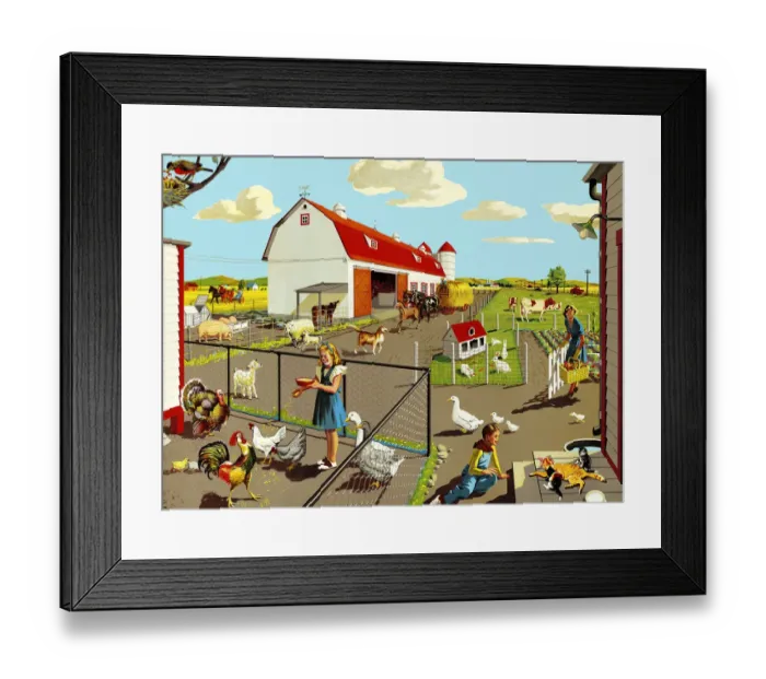 Framed Print : Family on the Farm Framed Print : Family on the Farm