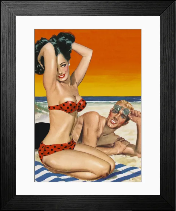 Framed Print : Couple on the Beach Framed Print : Couple on the Beach
