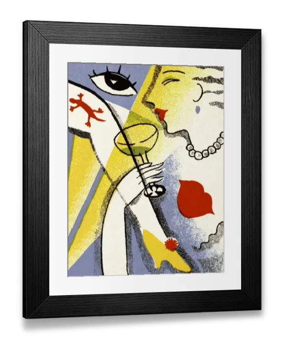 Framed Print : Woman Drinking Champagne Framed Print : Woman Drinking Champagne