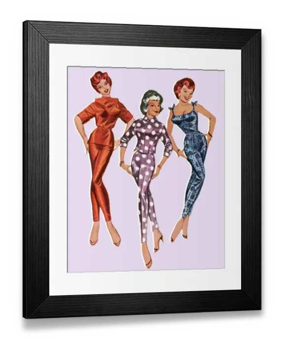 Framed Print : Three Stylish Women Framed Print : Three Stylish Women