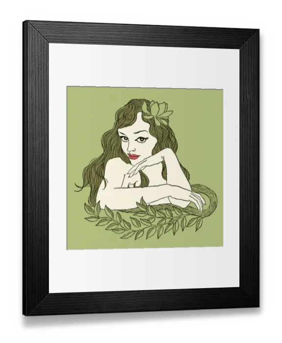 Framed Print : Woman With Long Hair