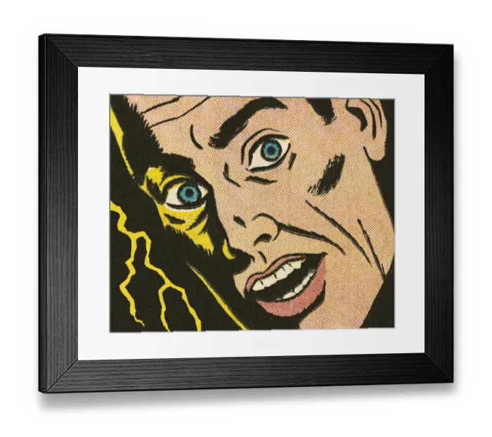 Framed Print : Closeup of Surprised Man Framed Print : Closeup of Surprised Man
