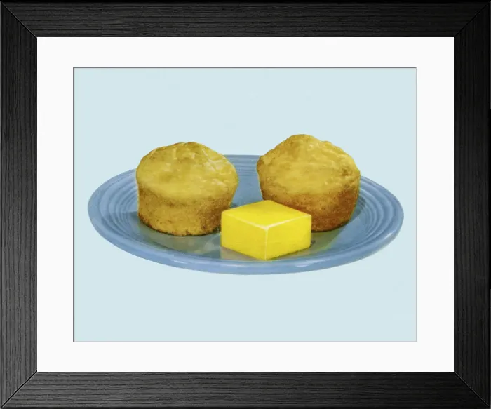 Framed Print : Two Muffins and Butter Framed Print : Two Muffins and Butter