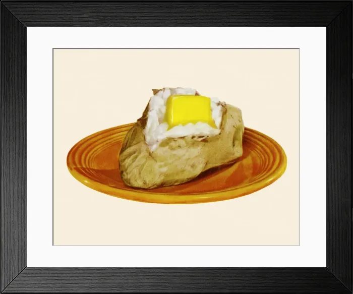 Framed Print : Baked Potato with Butter Framed Print : Baked Potato with Butter