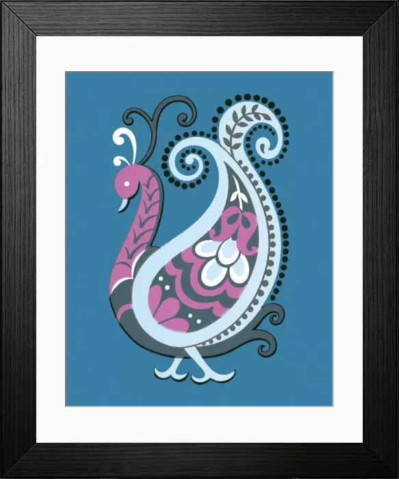 Framed Print : Paisley Peacock