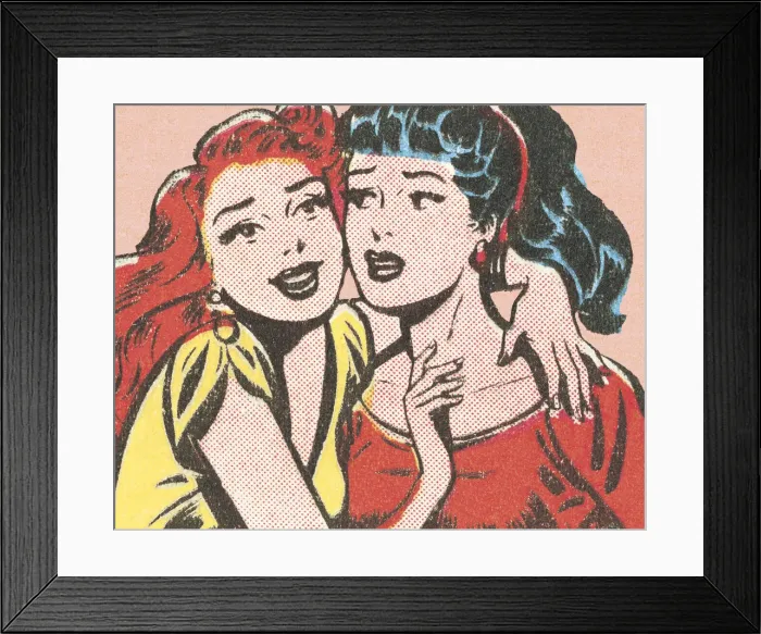 Framed Print : Two Women Hugging Framed Print : Two Women Hugging