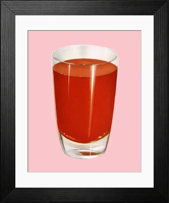 Framed Print : Glass with Red Drink Framed Print : Glass with Red Drink