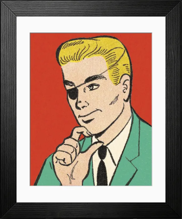 Framed Print : Man with Eye Patch