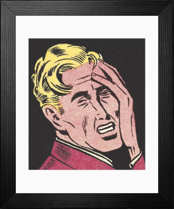Framed Print : Distressed Man Framed Print : Distressed Man