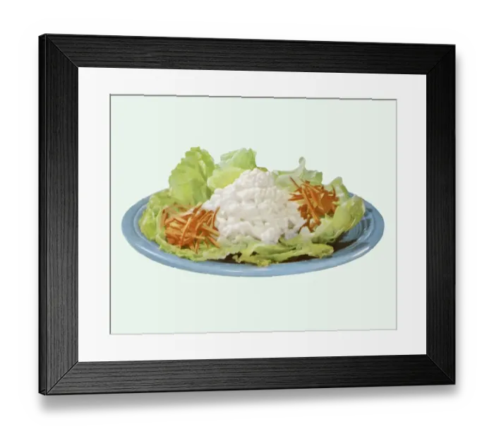 Framed Print : Cottage Cheese Salad Framed Print : Cottage Cheese Salad