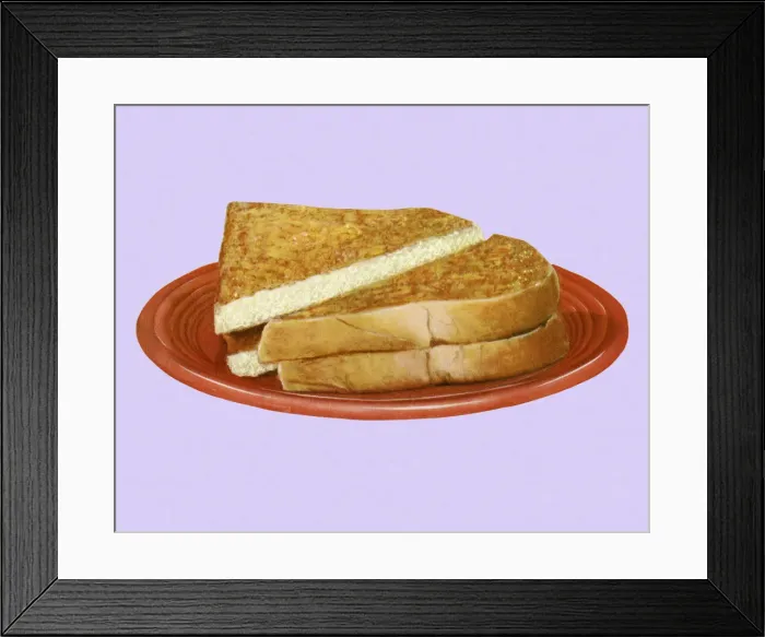 Framed Print : Two Pieces of Toast Framed Print : Two Pieces of Toast