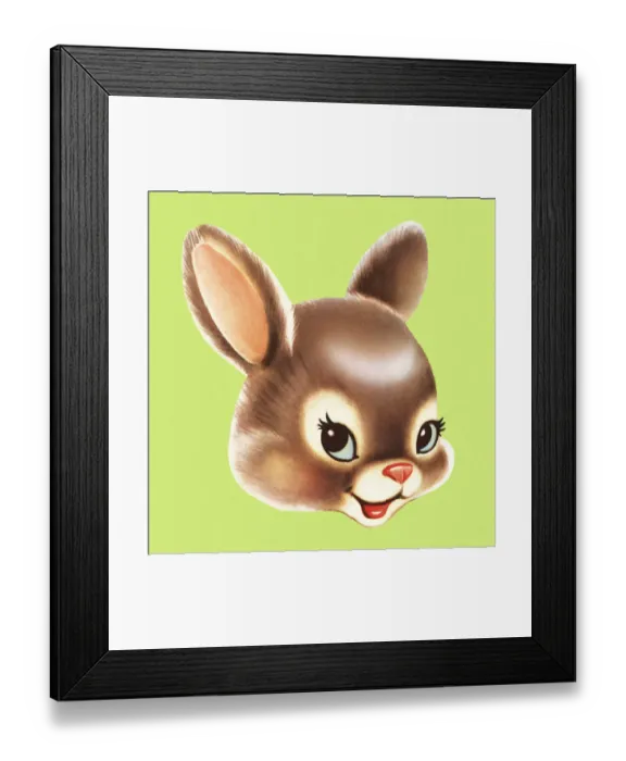Framed Print : Rabbit Head