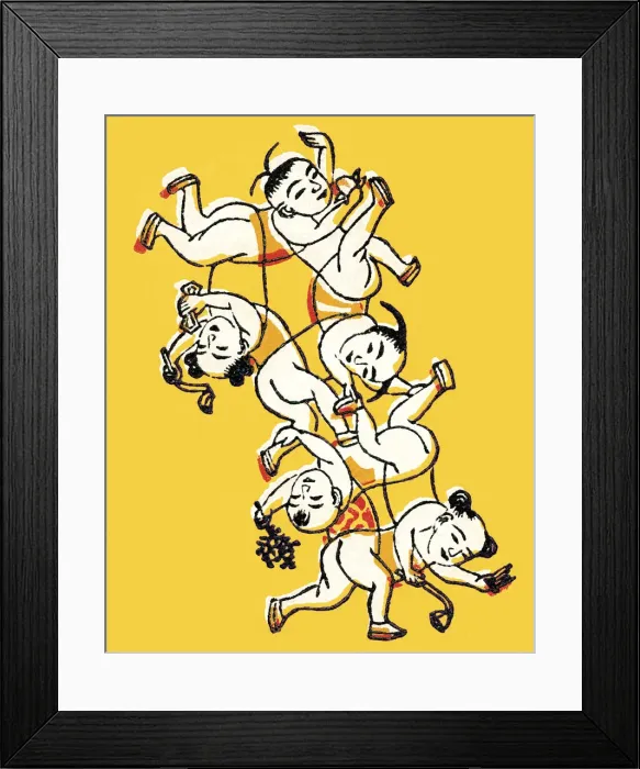 Framed Print : Chinese Acrobats Framed Print : Chinese Acrobats