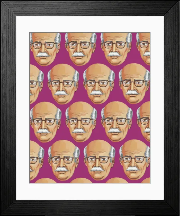 Framed Print : Pattern of Bald Man Framed Print : Pattern of Bald Man