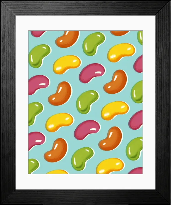 Framed Print : Pattern of Jelly Beans