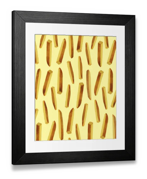 Framed Print : Pattern of French Fries Framed Print : Pattern of French Fries