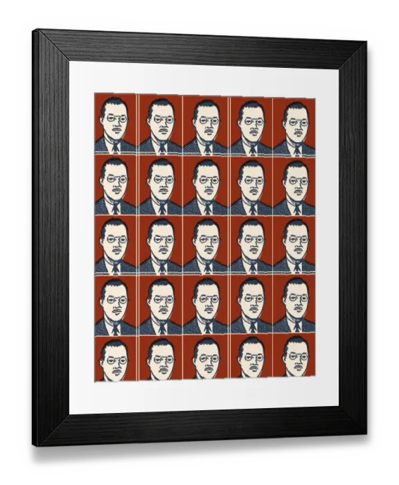 Framed Print : Portrait of a Man Pattern Framed Print : Portrait of a Man Pattern