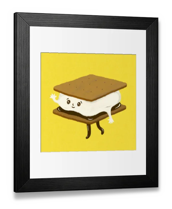 Framed Print : Smore Character Framed Print : Smore Character