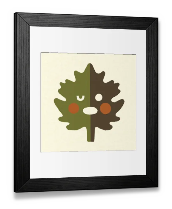 Framed Print : Face in Leaf Framed Print : Face in Leaf