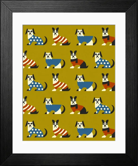 Framed Print : Pattern of Dogs Framed Print : Pattern of Dogs