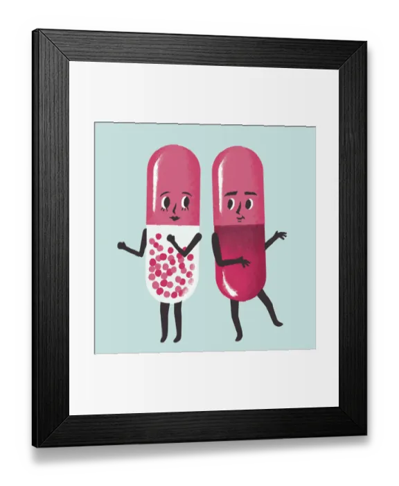 Framed Print : Two Capsule Characters Framed Print : Two Capsule Characters