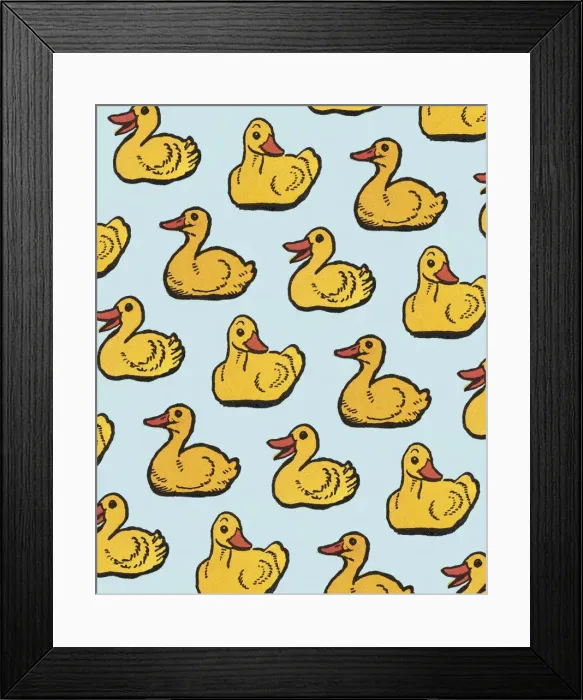 Framed Print : Pattern of Ducks Framed Print : Pattern of Ducks