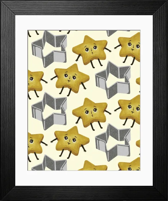Framed Print : Star Cutout Cookies Framed Print : Star Cutout Cookies