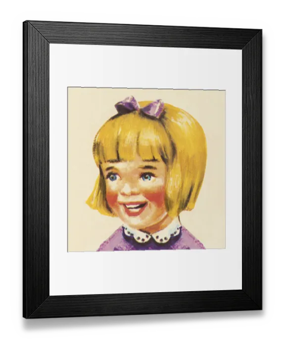 Framed Print : Blond Girl Smiling