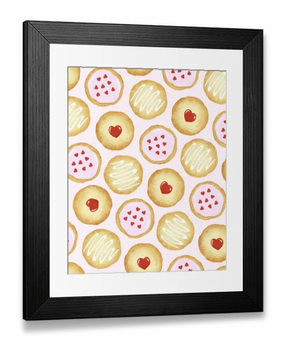 Framed Print : Pattern of Cookies Framed Print : Pattern of Cookies