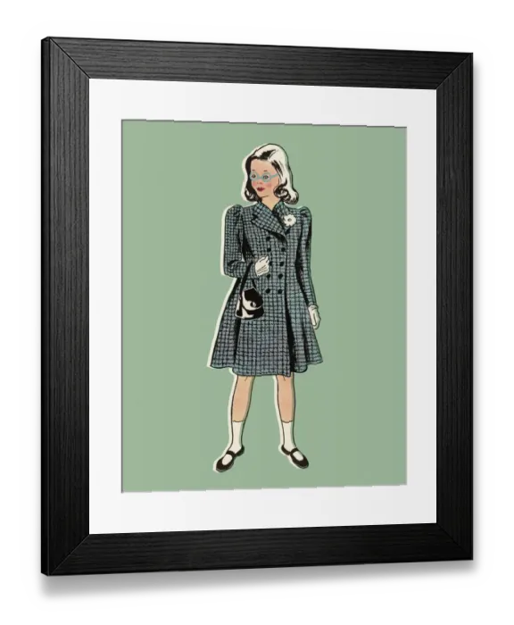 Framed Print : Girl Wearing a Coat Framed Print : Girl Wearing a Coat