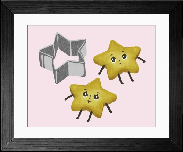 Framed Print : Star Cutout Cookies Framed Print : Star Cutout Cookies